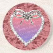 Red Diamond Heart Frame Untersetzer (Vorne)