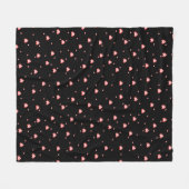 Red Diamond Hearts Nahtloses Muster Fleecedecke (Vorderseite (Horizontal))