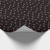 Red Diamond Hearts Nahtloses Muster Geschenkpapier (Ecke)