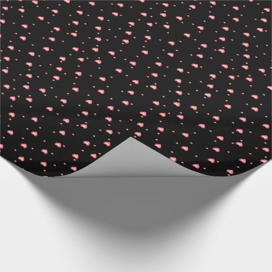 Red Diamond Hearts Nahtloses Muster Geschenkpapier (Ecke)