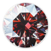 Red Diamond Pattern Keramikknauf (Vorderseite)
