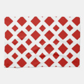 Red Diamonds on White Geschirrtuch (Horizontal)