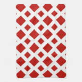 Red Diamonds on White Geschirrtuch (Vertikal)