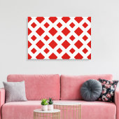 Red Diamonds on White Leinwanddruck (Insitu (Wohnzimmer))