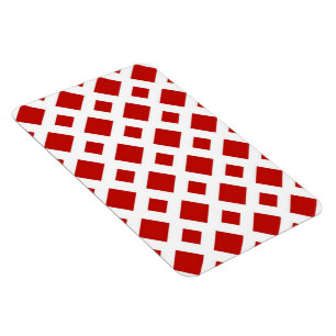 Red Diamonds on White Magnet