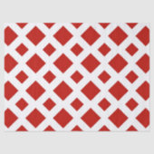 Red Diamonds on White Tissue Paper Seidenpapier (Vorderseite)