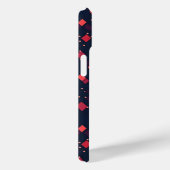 Red Diamonds Pattern Case-Mate iPhone Hülle (Rückseite / Rechts)