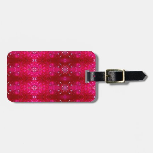 Red Dianthus Ikat 4 Gepäckanhänger (Vorderseite horizontal)