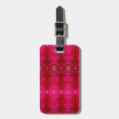 Red Dianthus Ikat 4 Gepäckanhänger (Vorderseite vertikal)