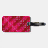 Red Dianthus Ikat 4 Gepäckanhänger (Rückseite horizontal)