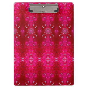 Red Dianthus Ikat 4 Klemmbrett