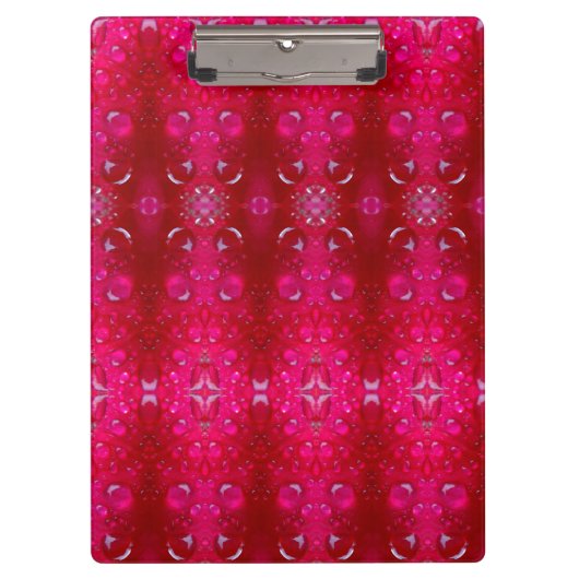 Red Dianthus Ikat 4 Klemmbrett (Vorderseite)