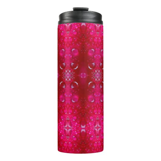 Red Dianthus Ikat 4 Thermosbecher (Vorderseite)