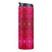 Red Dianthus Ikat 4 Thermosbecher (Nach rechts gedreht)