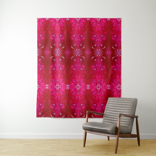 Red Dianthus Ikat 4 Wandteppich (Beispiel)
