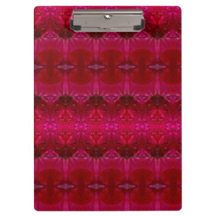 Red Dianthus Ikat 5 Klemmbrett