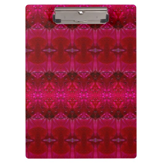 Red Dianthus Ikat 5 Klemmbrett (Vorderseite)