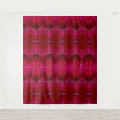 Red Dianthus Ikat 5 Wandteppich (Vorderseite)