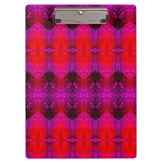 Red Dianthus Ikat 5 x Miami Klemmbrett (Vorderseite)