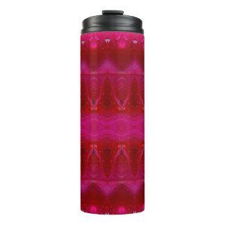 Red Dianthus Ikat Auch Thermosbecher