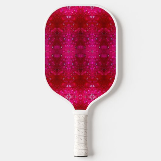 Red Dianthus Ikat Pickleball Schläger (Vorderseite)