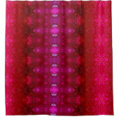 Red Dianthus Ikat Too Duschvorhang (Vorderseite)