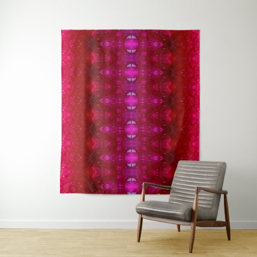Red Dianthus Ikat Too Wandteppich (Beispiel)