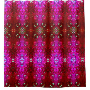 Red Dianthus X GL Ikat 4 Duschvorhang