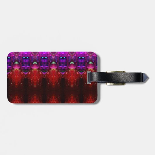 Red Dianthus X GL Ikat 6 Gepäckanhänger (Rückseite horizontal)