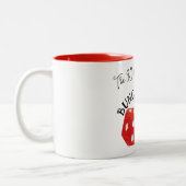 Red Dice Bunco Night Individuelle Name Zweifarbige Tasse (Links)