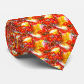 Red Digital Abstrakt Krawatte (Gerollt)