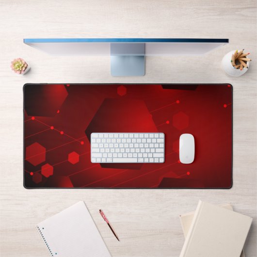 Red Digital abstrakt Schreibtischunterlage (Büro 1)