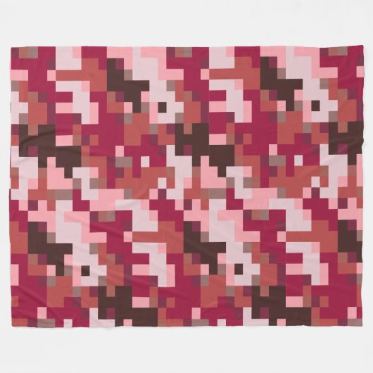 Red Digital Camouflage Fleece Blanket (Vorderseite (Horizontal))