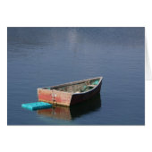 Red Dinghy Boat Blank Note Card (Vorderseite (Horizontal))