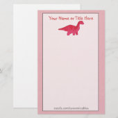 Red Dino Stationery Briefpapier (Vorne/Hinten)