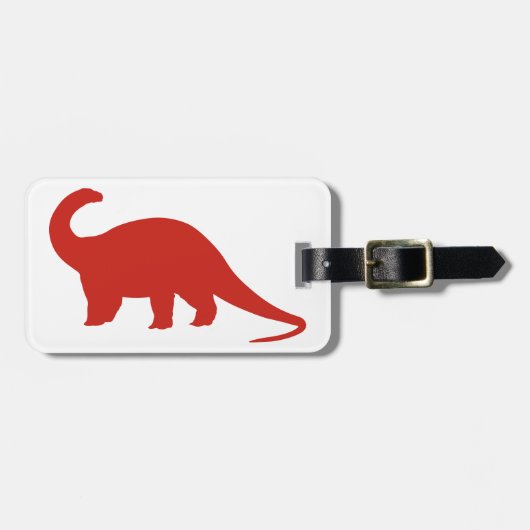 Red Dinosaur Gepäckanhänger (Vorderseite horizontal)
