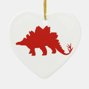 Red Dinosaur Keramik Ornament