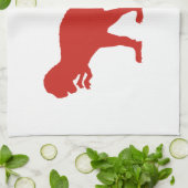 Red Dinosaur Küchentuch (Gefaltet)