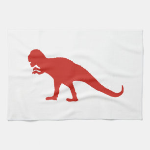 Red Dinosaur Küchentuch