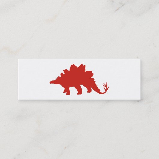 Red Dinosaur Mini Visitenkarte (Vorderseite)