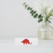 Red Dinosaur Mini Visitenkarte (Stehend Vorderseite)