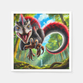 Red Dinosaur Serviette (Vorderseite)