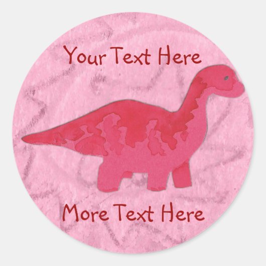 Red Dinosaur Stickers (Vorderseite)