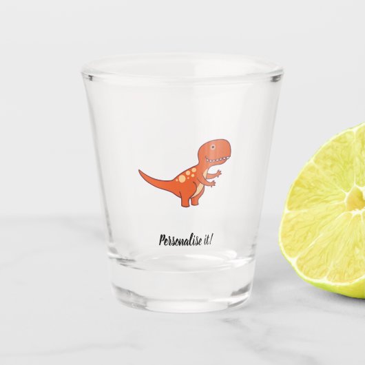 Red Dinosaurier 02/19 Schnapsglas (Vorderseite)