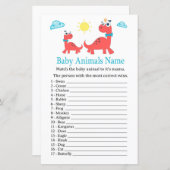 Red Dinosaurier Baby Animals Name Spiel (Vorne/Hinten)