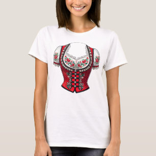 Red Dirndl Top For Folk Festival