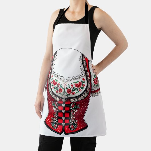 Red Dirndl Top Ten zum Volksfest Schürze (InSitu)