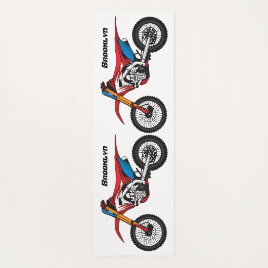 Red dirt bike motorcycle  yogamatte (Rückseite)