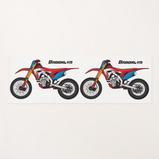 Red dirt bike motorcycle  yogamatte (Vorderseite (Horizontal))