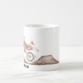 Red Dirt Bike Thema individuelle Name Tasse (Mittel)
